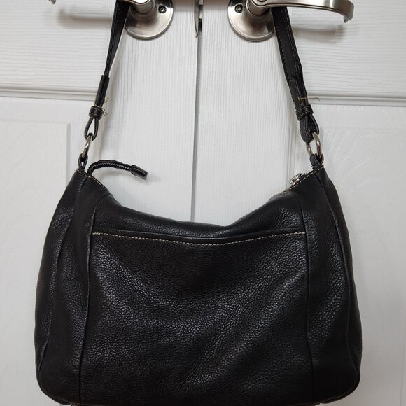 AIMEE KESTENBERG BLACK GENUE PEBBLED LEATHER  HANDBAG - Picture 3 of 14